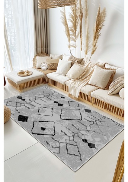Konspet Tasarım Dijital Baskılı Dot Taban Salon-Mutfak-Yatak Odası Halısı