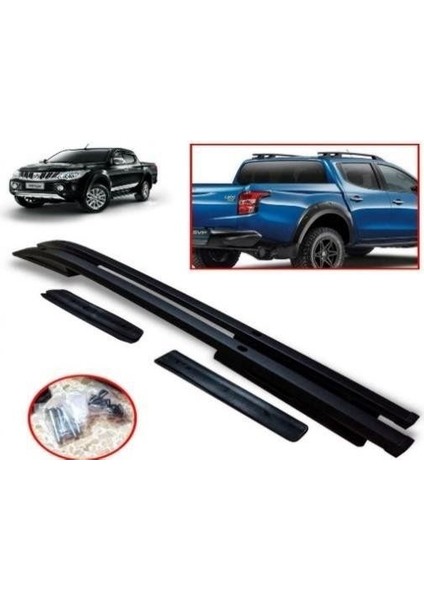 Mitsubishi L200 Uyumlu Tavan Çıtası 2015- Oem Style Black Siyah