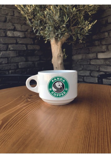 Panda Baskılı Yazılı Seramik Kupa Bardak