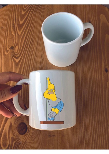 Simpsonlar Çizgi Film Karakteri Resim Baskılı Seramik Kupa Bardak