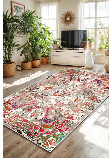 Konspet Tasarım Dijital Baskılı Dot Taban Salon-Mutfak-Yatak Odası Halısı