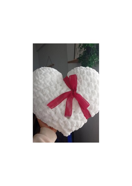 Kalpli Yastık - Kalpli Puffy Yastık - 35 x 35