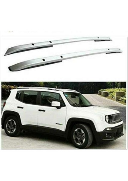 Jeep Renegade Uyumlu 2014 Sonrası Tavan Çıtası Gümüş Gri