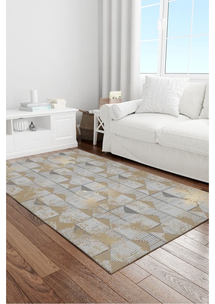 ZEUR0045 Dijital Baskılı Makinede Yıkanabilir Kaymaz Taban Leke Tutmaz Mutfak-Salon Halısı ve Yolluk