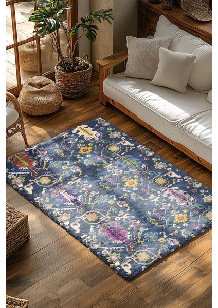 Konspet Tasarım Dijital Baskılı Dot Taban Salon-Mutfak-Yatak Odası Halısı