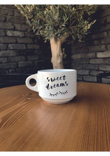 Sweet Dream Yazılı Bohem Seramik Kupa Bardak