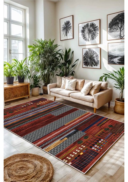 Konspet Tasarım Dijital Baskılı Dot Taban Salon-Mutfak-Yatak Odası Halısı