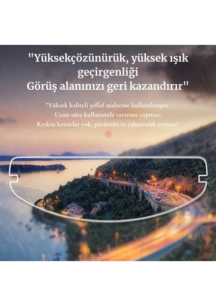 CT-80S Motosiklet Kask Buğu Önleyici Film - Kask Vizörü Anti Fog Kolay Montaj (KASK DEĞİLDİR) fiyatları