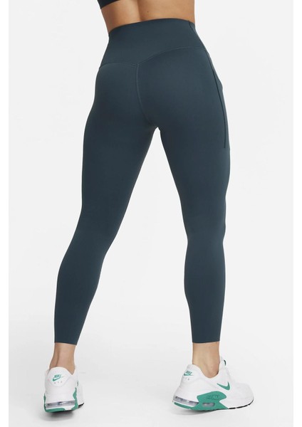 Dri-Fit Universa Medium Support High Rise 7/8 Length Kadın Yüksek Bel Toparlayıcı 2 Cepli Dalgıç Kumaş Tayt Yeşil fiyatları