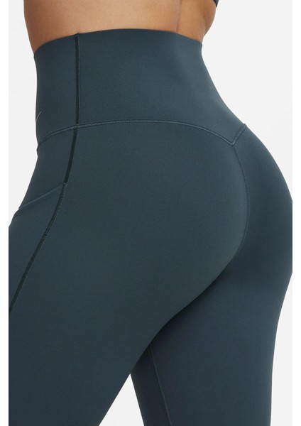 Dri-Fit Universa Medium Support High Rise 7/8 Length Kadın Yüksek Bel Toparlayıcı 2 Cepli Dalgıç Kumaş Tayt Yeşil fırsatları