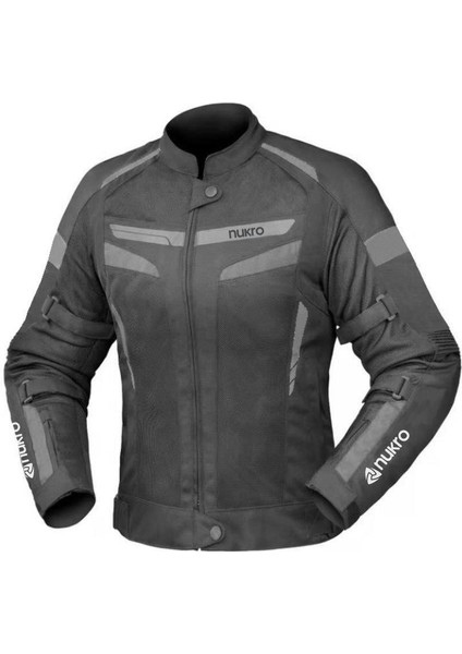 wear Stealth Pro Gri 4 Mevsim Kadın Motosiklet Ceketi