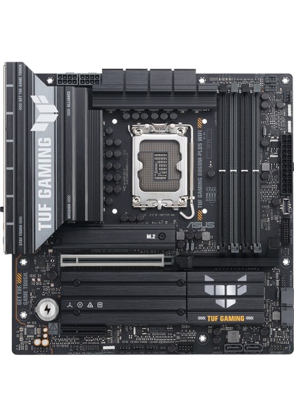 Tuf Gamıng B860M-PLUS Wıfı Intel B860 LGA1851 Ddr5 8800 Dp HDMI Type-C 3x M2 Usb3.2 Gen 2x2 Wifi 7 + Bt Aura Rgb 2.5gbit Lan Matx 12+1+2+1 Güç Aşamaları, 1xgen5 M.2, Ready For Advanced Aı Pc