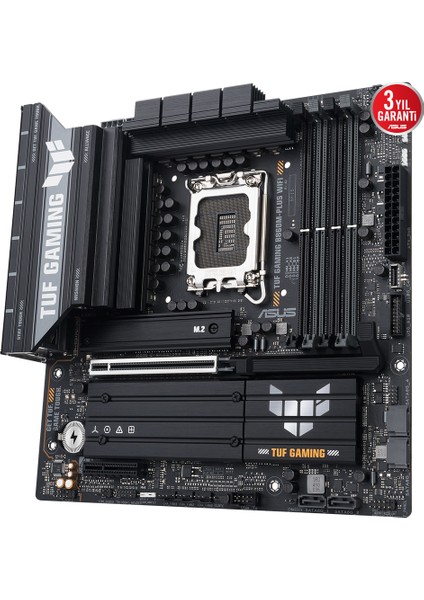 Tuf Gamıng B860M-PLUS Wıfı Intel B860 LGA1851 Ddr5 8800 Dp HDMI Type-C 3x M2 Usb3.2 Gen 2x2 Wifi 7 + Bt Aura Rgb 2.5gbit Lan Matx 12+1+2+1 Güç Aşamaları, 1xgen5 M.2, Ready For Advanced Aı Pc