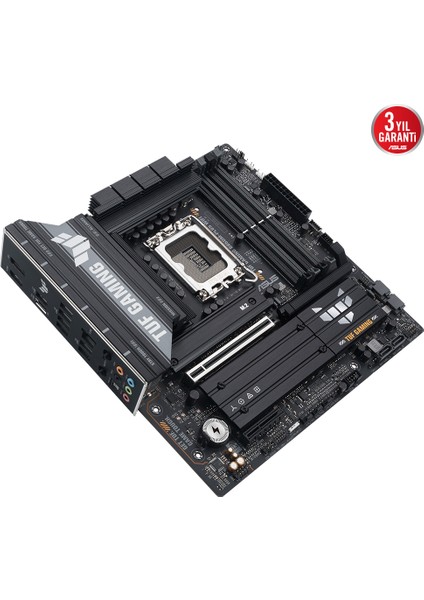 Tuf Gamıng B860M-PLUS Wıfı Intel B860 LGA1851 Ddr5 8800 Dp HDMI Type-C 3x M2 Usb3.2 Gen 2x2 Wifi 7 + Bt Aura Rgb 2.5gbit Lan Matx 12+1+2+1 Güç Aşamaları, 1xgen5 M.2, Ready For Advanced Aı Pc