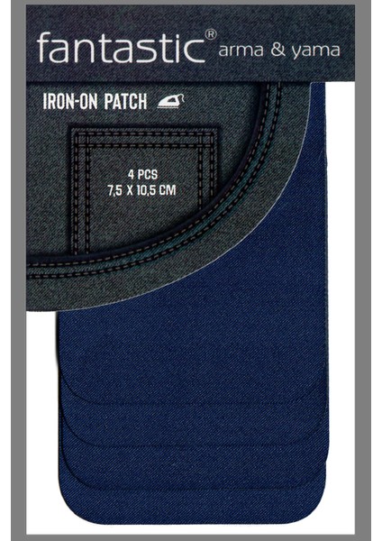 4'lü Paket (Lacivert) Ütü Ile Yapışan Dokuma Arma Patch Giysi & Kıyafetler Için Yama Kolay Uygulama