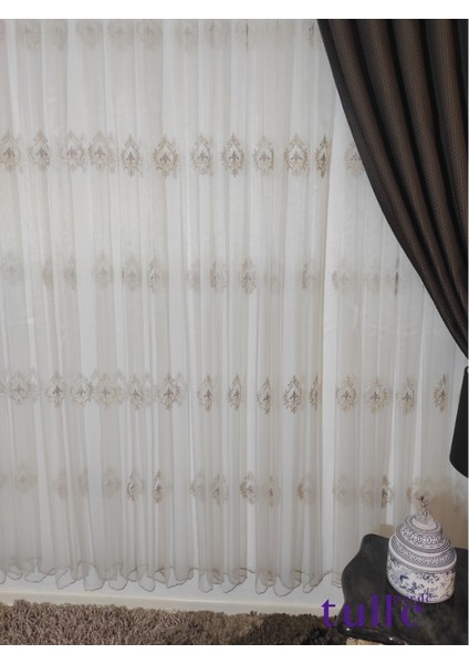 Ahenk Etek Serpme Nakış Tül
