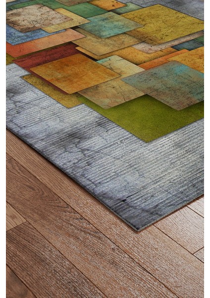 Eco Touch Serisi Kaymaz Dot Taban, Makinada Yıkanabilir, Dijital Baskılı, Modern Halı fiyatları