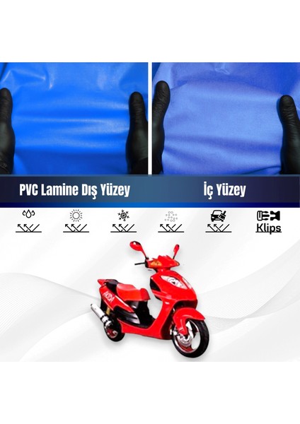 Dorado Akida Scooter 125 Motosiklet Brandası Su Geçirmez Branda Mavi Branda Motor Branda