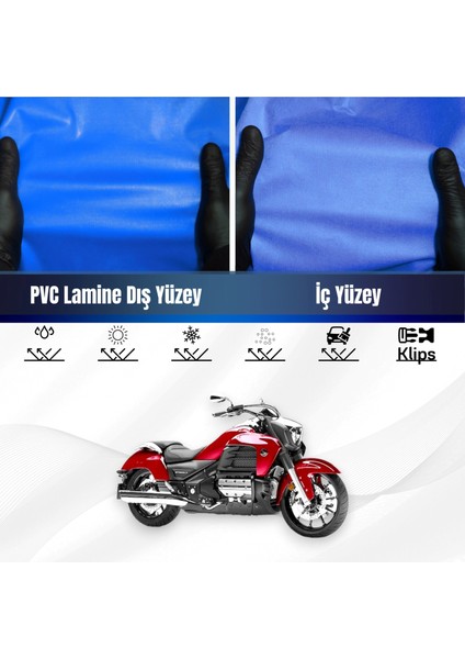 Honda Valkyrie F6C Motosiklet Brandası Su Geçirmez Branda Mavi Branda Motor Branda