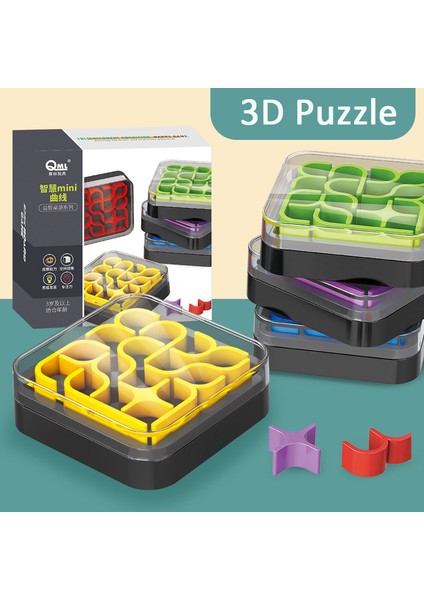 Yaratıcı 3D Çılgın Eğri Küp Bulmaca Yapboz Oyunu Kutusu Çocuklar Sudoku Geometrik Çizgi Matrisi Mantıksal Düşünme Eğitimi Zeka Oyuncağı (Yurt Dışından)