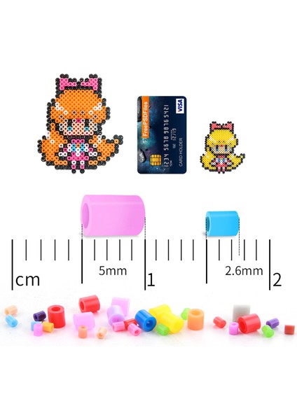 2.6mm Mini Hama Boncukları Sigorta Boncukları Seti 1 0000 Adet Aksesuarlı Pegboard Bulmacalar Oyuncak Perler Oyuncaklar Çocuklar Için Yaratıcı Oyuncaklar (Yurt Dışından)
