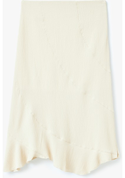 Asimetrik Midi Yüksek Bel Dikiş Detaylı Etek modelleri