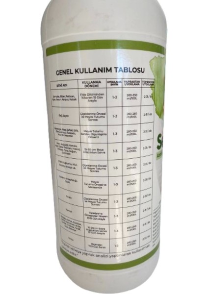 Serium Bs Azotlu Sıvı Organo Mineral Gübre 1 Litre