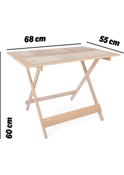 Eğitici Ahşap Oyuncak | Ahşap Pratik Katlanabilir Çocuk Çalışma Masası 68 cm