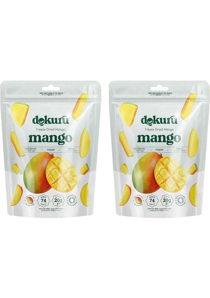 Mango Kuru Meyve Cipsi 20 gr x 2 Adet