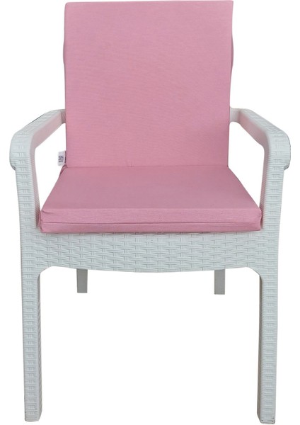 4 Adet Elit Yüksek Arkalı Minder Duck Bezi-Eltm Prm Pembe