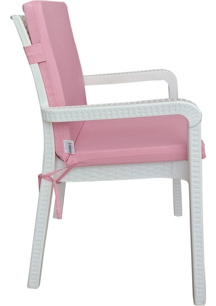 4 Adet Elit Yüksek Arkalı Minder Duck Bezi-Eltm Prm Pembe modelleri