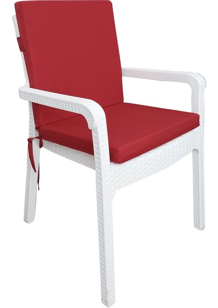 4 Adet Elit Yüksek Arkalı Minder Duck Bezi-Bordo fiyatları