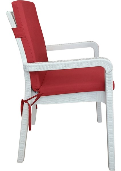 4 Adet Elit Yüksek Arkalı Minder Duck Bezi-Bordo modelleri