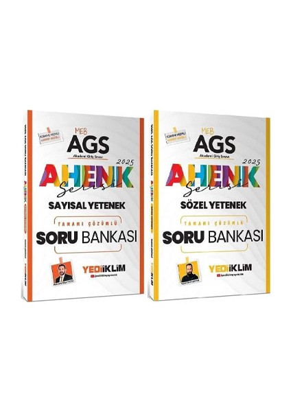 2025 Meb-Ags Sayısal / Sözel Yetenek Soru Bankası 2'li Set Ahenk Serisi