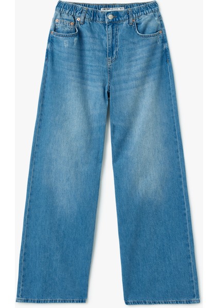 Rahat Kalıp Geniş Paça Denim Pantolon - Wide Leg Jeans