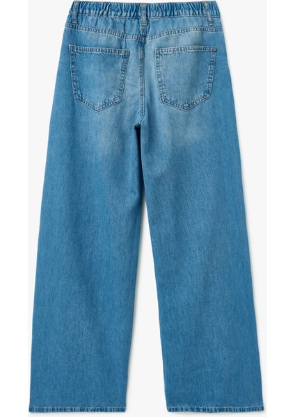 Rahat Kalıp Geniş Paça Denim Pantolon - Wide Leg Jeans fiyatları