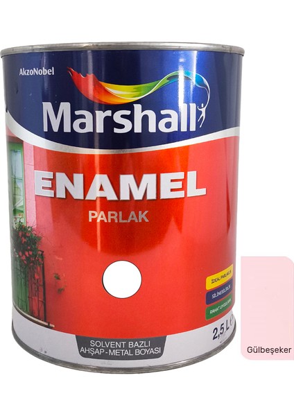 Enamel Sentetik Parlak Yağlı Boya 2.5 Lt Gülbeşeker