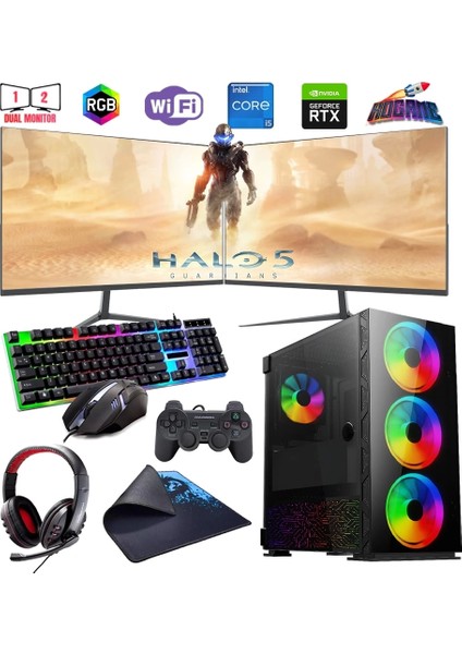 I5 12400F 32GB Ddr4 1tb M2 8gb RTX3050 Çift 24" Monitörlü (Gaming Set)