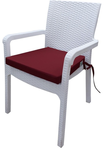 4 Adet Hera Siesta Minder Su Geçirmez Kumaş 5 cm Gri Sünger-Bordo modelleri