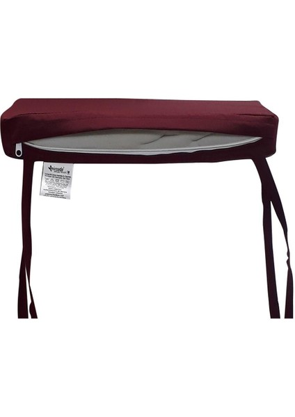 4 Adet Hera Siesta Minder Su Geçirmez Kumaş 5 cm Gri Sünger-Bordo fırsatları