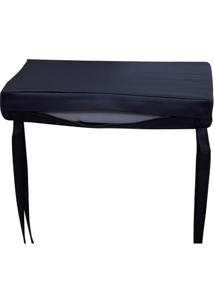 4 Adet Hera Siesta Minderi Su Geçirmez Kumaş 5 cm Gri Sünger-Siyah fırsatları