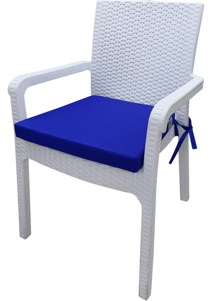 6 Adet Hera Siesta Minder Su Geçirmez Kumaş 5 cm Gri Sünger-Saksmavi