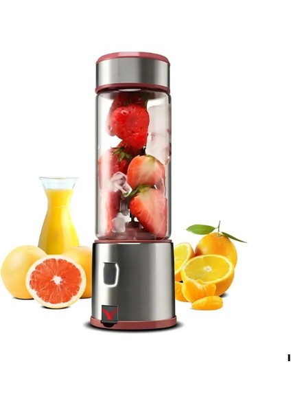 450 ml Taşınabilir Metal Kişişel Blender Shake'n Smoothies Blender Keskin Paslanmaz 6 Bıçaklı