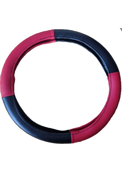 Kırmızı Deri Geçmeli Direksiyon Kılıfı