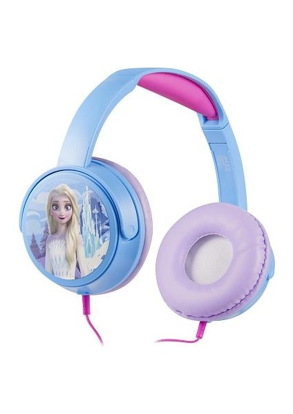 Kablolu Kulaklık Disney Frozen Karlar Ülkesi Anna Elsa Çocuk Kulaklığı Lisanslı DY-6513-FR2 11 Adet Sticker Ile Birlikte