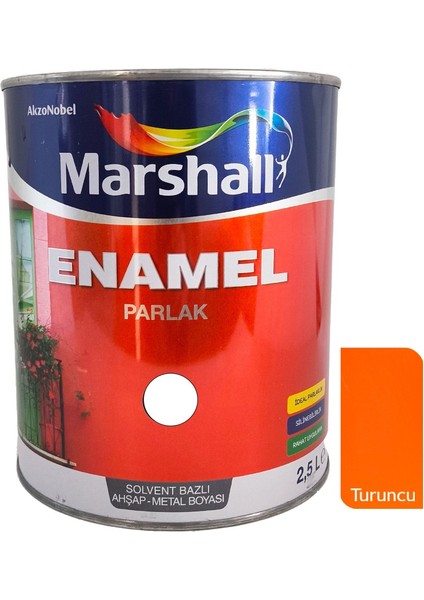 Enamel Sentetik Parlak Yağlı Boya 2.5 Lt Turuncu