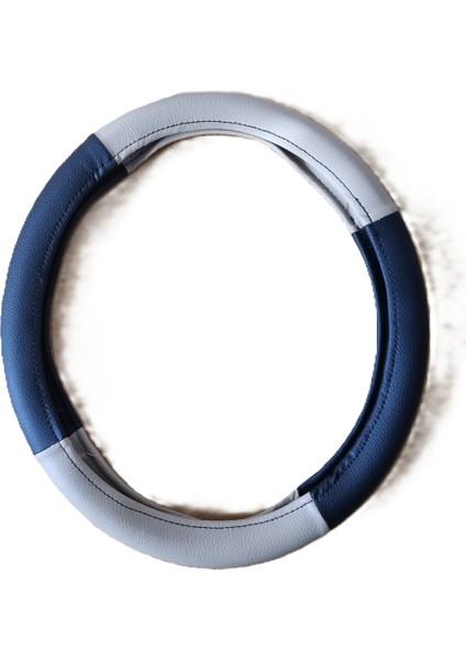 Krem Geçmeli Deri Direksiyon Kılıfı