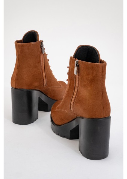 Bağcıklı Kadın Topuklu Bot TABA SÜET fırsatları