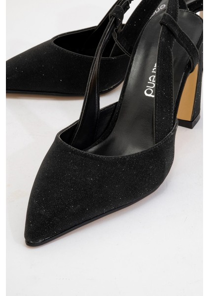 Kadın Topuklu Ayakkabı Siyah Sim modelleri