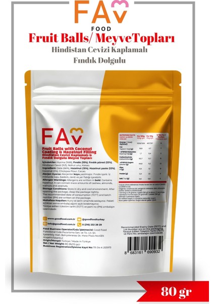 Hindistan Cevizi Kaplamalı & Fındık Dolgulu Hurma Topu 80 gr fiyatları